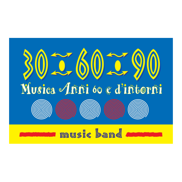 30-60-90 Music Band Logo PNG Vector