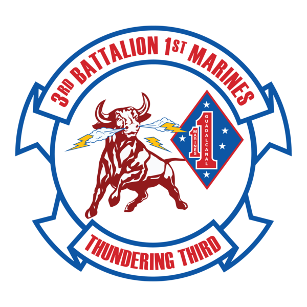 3rd Battalion 1st Marine Regiment USMC Logo PNG Vector