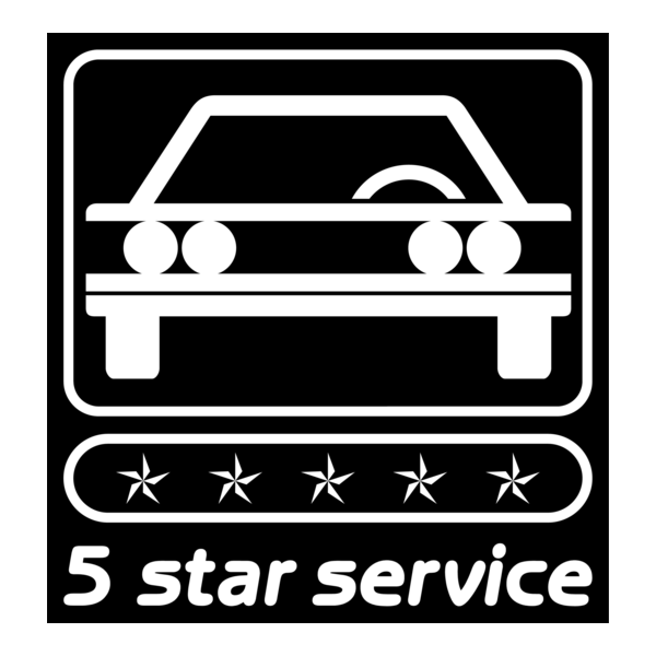 5 Star Service Logo PNG Vector