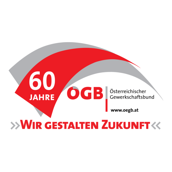 60 Jahre ÖGB Österreichischer Gewerkschaftsbund Logo PNG Vector