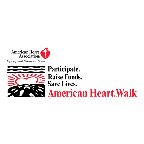 American Heart Walk Logo PNG Vector