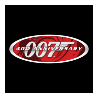007 40th Anniversary Logo PNG Vector