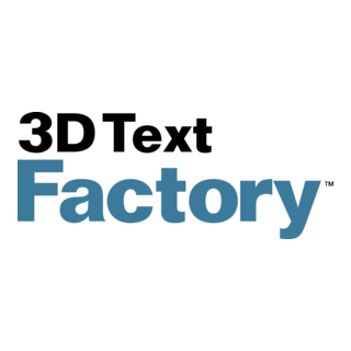 3D Text Factory Logo PNG Vector