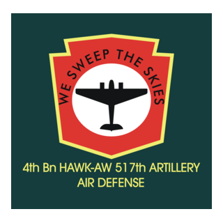 4th Bn HAWK-AW 517th Artillery Logo PNG Vector