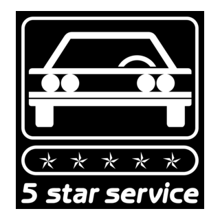 5 Star Service Logo PNG Vector
