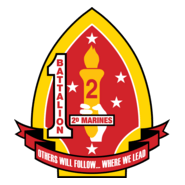 1st Battalion 2nd Marine Regiment USMC Logo PNG Vector