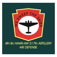 4th Bn HAWK-AW 517th Artillery Logo PNG Vector