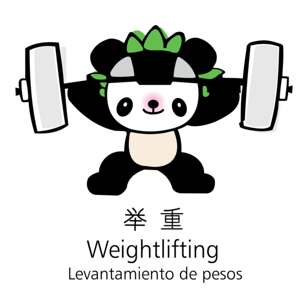 Beijing 2008 mascot Weightlifting Logo PNG Vector