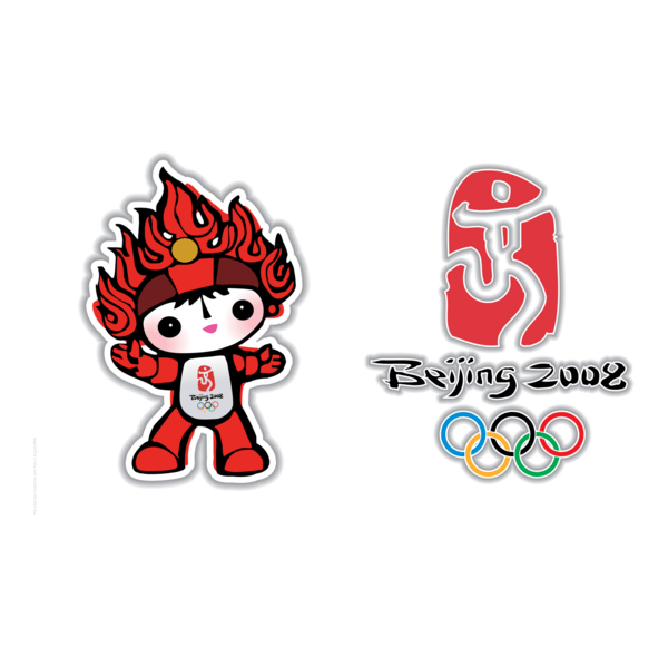 Beijing 2008 Olympic emblem and mascot Logo PNG Vector