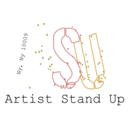 Artist Stand Up Logo PNG Vector