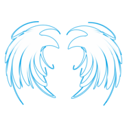 Asa gótica básica. Logo PNG Vector