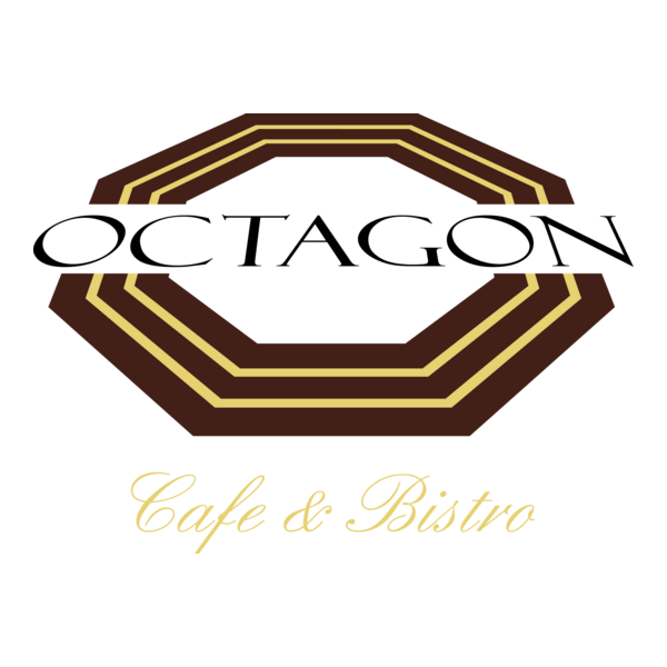 Octagon Cafe Bistro Logo PNG Vector