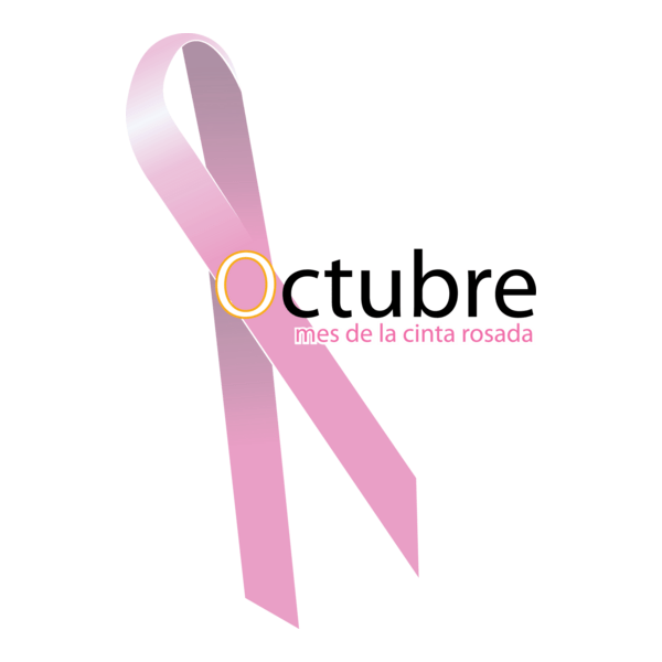Octubre mes de la cinta rosada Logo PNG Vector