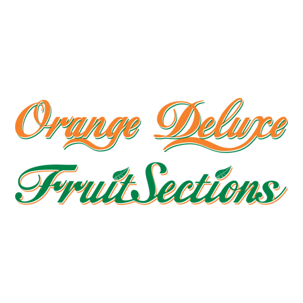 Orange Deluxe Fruit Sections Logo PNG Vector