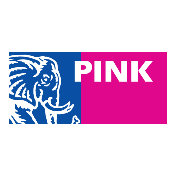 Pink Elephant Logo PNG Vector