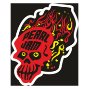 Pearl Jam Flaming Skull Logo PNG Vector