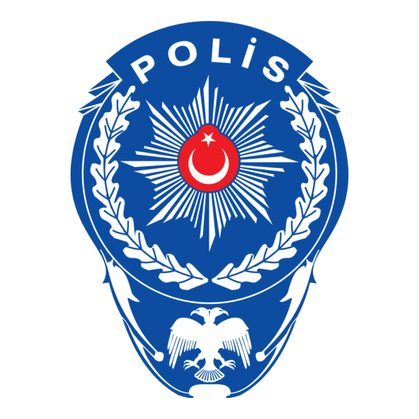 Polis Yildizi Beyaz Defneli Logo PNG Vector