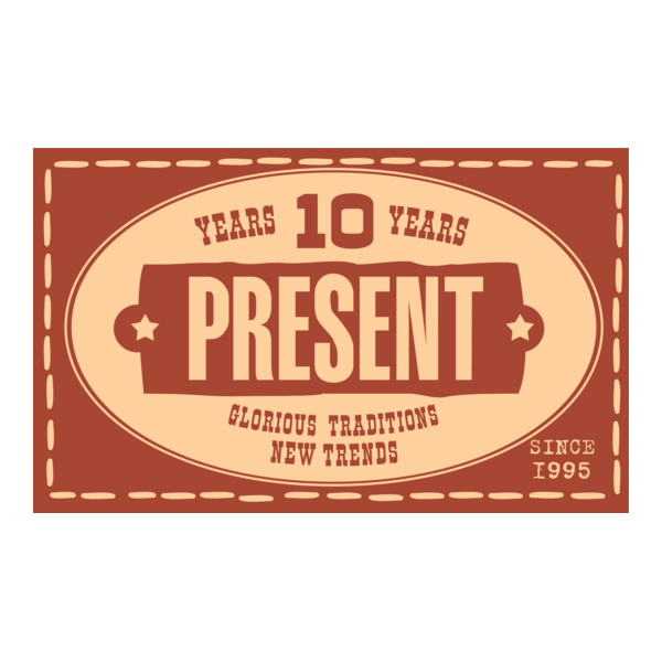 Present 10 years Logo PNG Vector