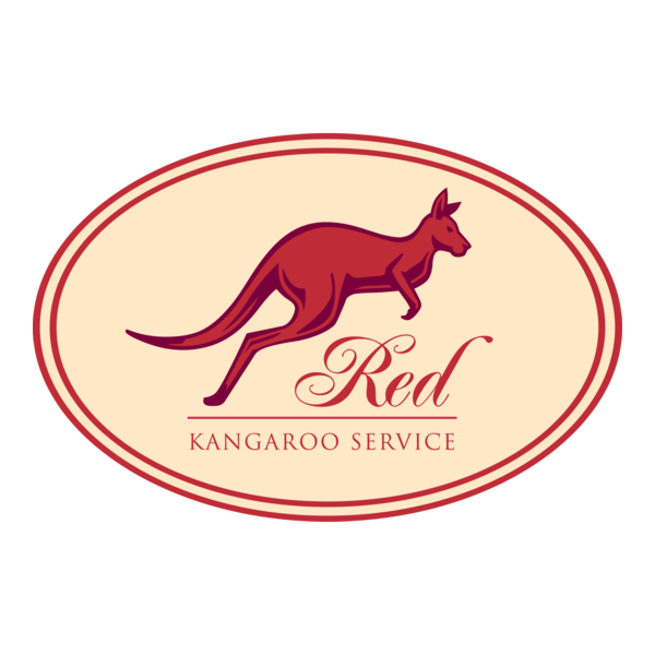 Red Kangaroo Service Logo PNG Vector