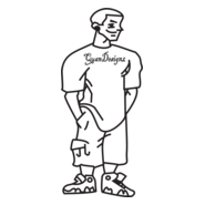 QuanDesignz Cartoon Logo PNG Vector