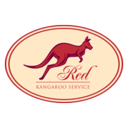 Red Kangaroo Service Logo PNG Vector