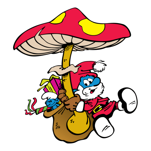 Santa Smurf Logo PNG Vector