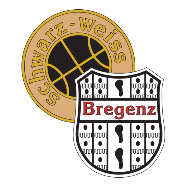 Schwarz Weiss Bregenz 70's - 80's Logo PNG Vector