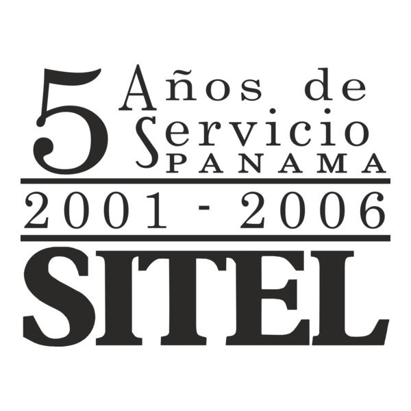 SITEL 5 Años Logo PNG Vector