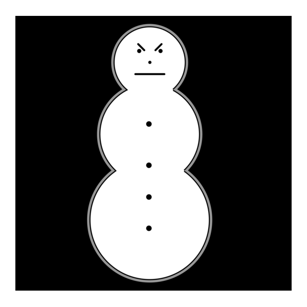 Snowman Logo PNG Vector