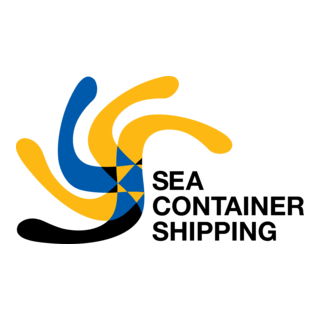 Sea Container Shipping Logo PNG Vector