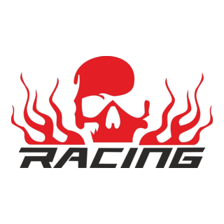 skull Racing Logo PNG Vector