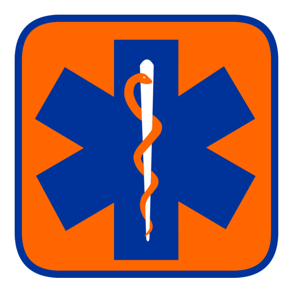Star Of Life Orange Logo PNG Vector