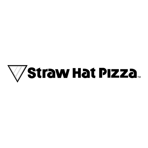 Straw Hat Pizza Logo PNG Vector