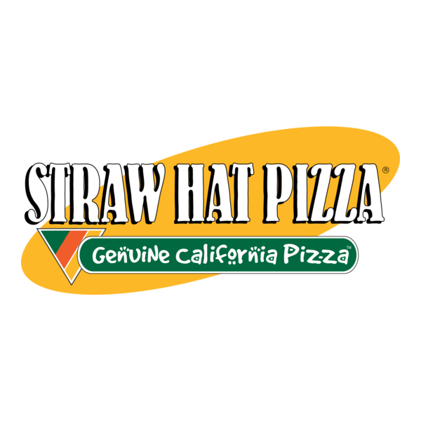 Straw Hat Pizza Logo PNG Vector