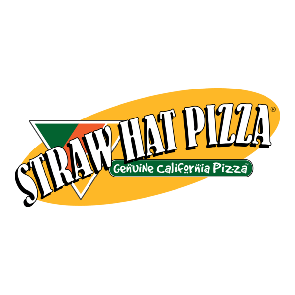 Straw Hat Pizza Logo PNG Vector