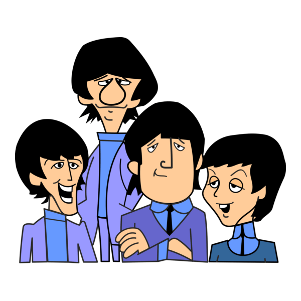 The Beatles cartoon Logo PNG Vector