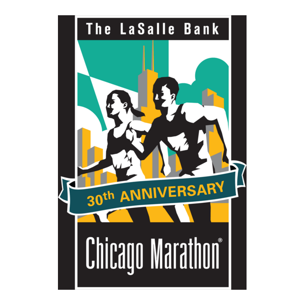The LaSalle Bank Chicago Marathon Logo PNG Vector