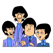 The Beatles cartoon Logo PNG Vector