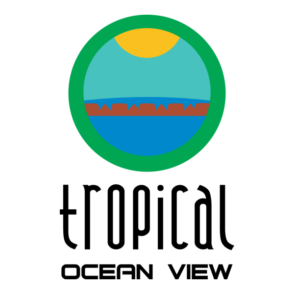 Tropical Ocean View Logo PNG Vector