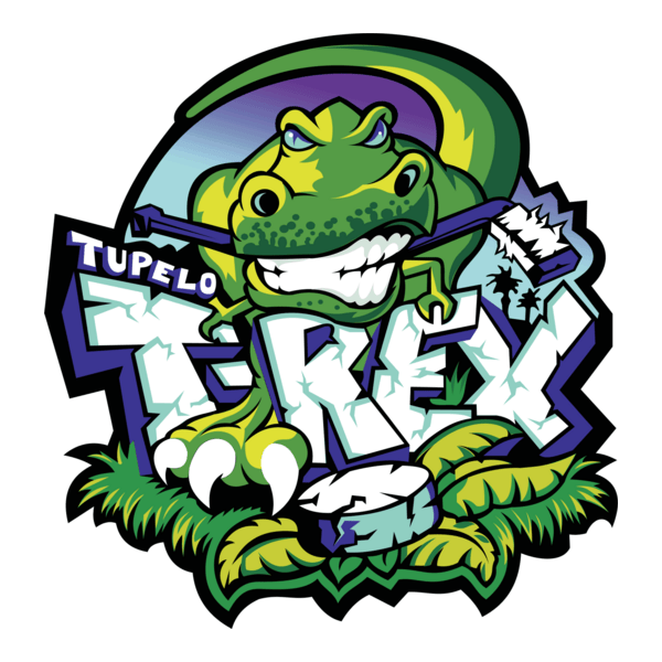 Tupelo T-Rex Logo PNG Vector
