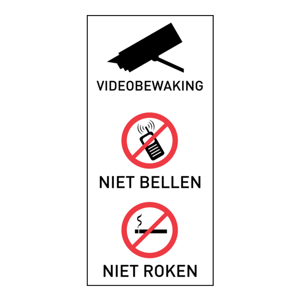 Videobewaking - Niet Bellen Niet Roken Logo PNG Vector