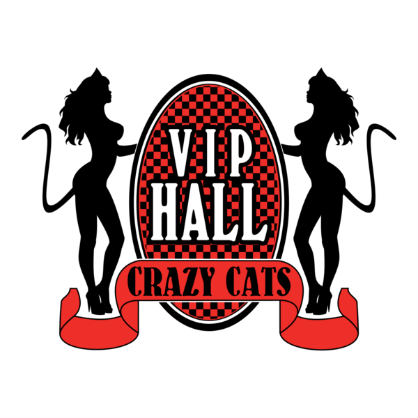Vip Hall Crazy Cats Logo PNG Vector