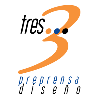 Tres, Buró de Preprensa y Diseno Logo PNG Vector
