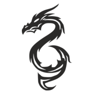 Triba Black Dragon Logo PNG Vector