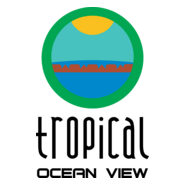 Tropical Ocean View Logo PNG Vector