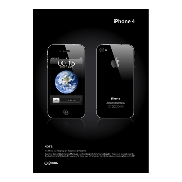 Iphone 4 Logo PNG Vector