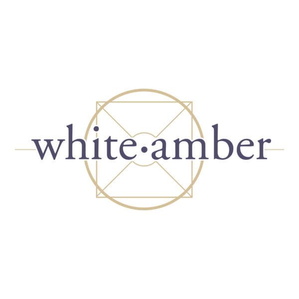 White Amber Logo PNG Vector