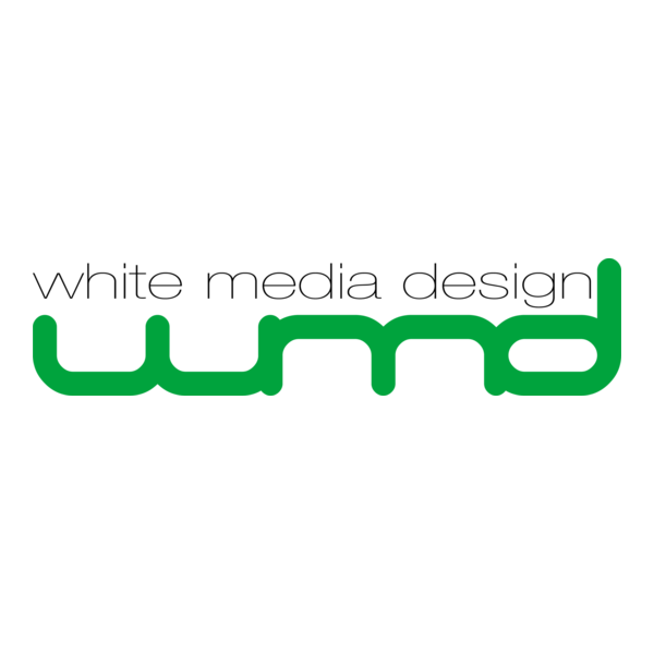 White Media Design Logo PNG Vector