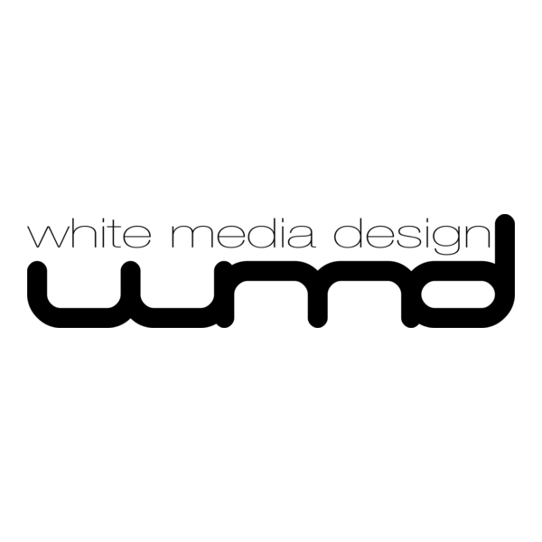 White Media Design Logo PNG Vector