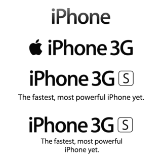 iPhone 3G S Logo PNG Vector